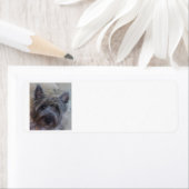 Teruggaveadreslabel van hondenliefhebber etiket (Insitu)