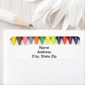 Teruggaveadreslabel van kleurpotlood. etiket (Insitu)