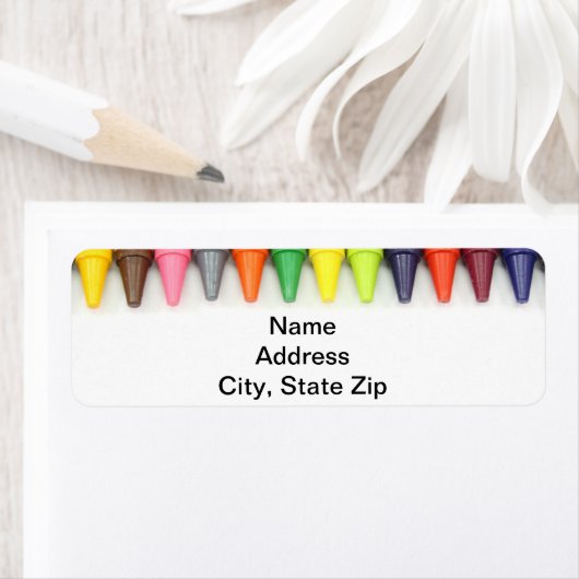 Teruggaveadreslabel van kleurpotlood. etiket (Insitu)