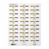 Teruggaveadreslabel van kleurpotlood. etiket (Full Sheet)