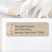 Teruggaveadreslabel van Music Note Etiket (Insitu)