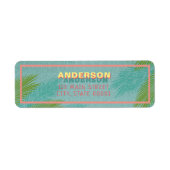 Teruggaveadreslabel van Palm Pool Etiket (Voorkant)