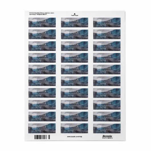 Teruggaveadreslabel van Space Explorer Etiket (Full Sheet)