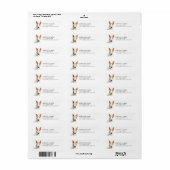 Teruggaveadreslabel van stierendrager etiket (Full Sheet)