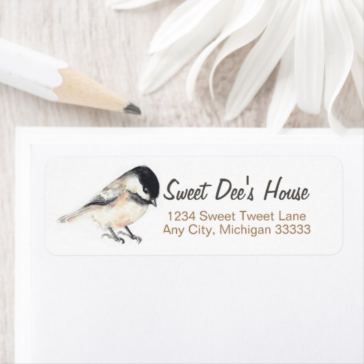 Teruggaveadreslabel voor kikkervisjes etiket (Insitu)