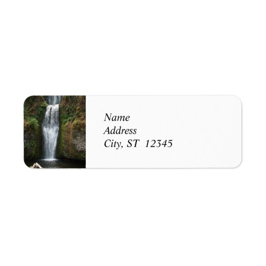 Teruggaveadreslabel voor waterval etiket (Voorkant)