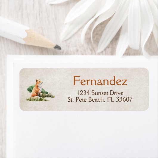 Teruggaveadreslabel voor Woodland Animal Etiket (Insitu)