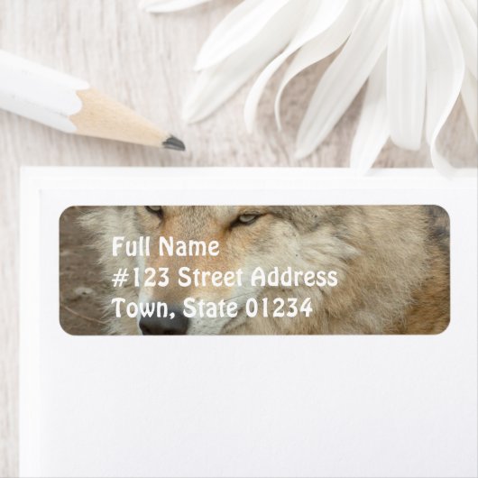 Teruggaveadreslabel Wolf Etiket (Insitu)