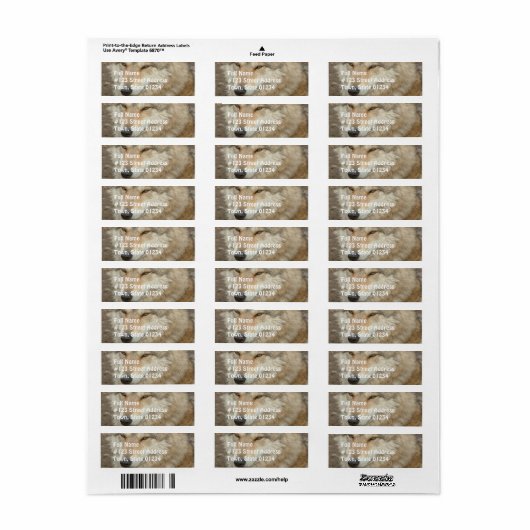 Teruggaveadreslabel Wolf Etiket (Full Sheet)