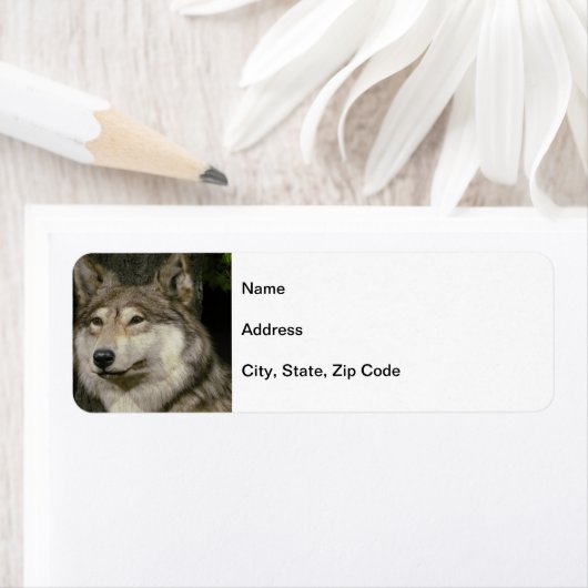 Teruggaveadreslabel Wolf Etiket (Insitu)