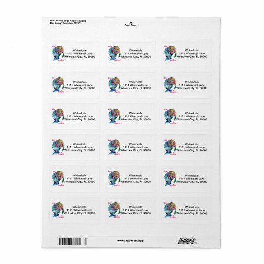 Teruggaveadreslabels beheren etiket (Full Sheet)