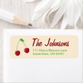 Teruggaveadreslabels kersenontwerp etiket (Insitu)