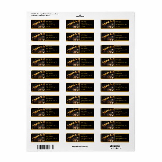 Teruggaveadreslabels London Bridge Etiket (Full Sheet)