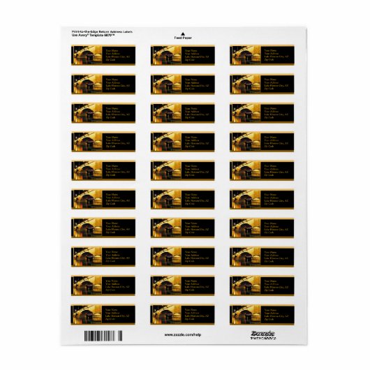 Teruggaveadreslabels London Bridge Etiket (Full Sheet)