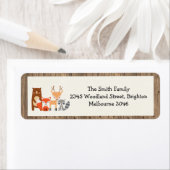 Teruggaveadreslabels met Woodland-thema Etiket (Insitu)