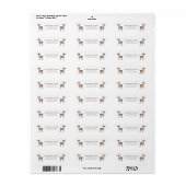 Teruggaveadreslabels rendieren etiket (Full Sheet)