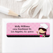 Teruggaveadreslabels van de bakpartij etiket (Insitu)