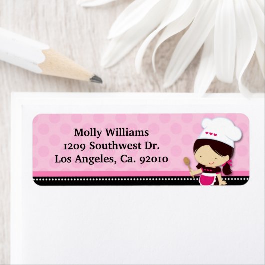 Teruggaveadreslabels van de bakpartij etiket (Insitu)