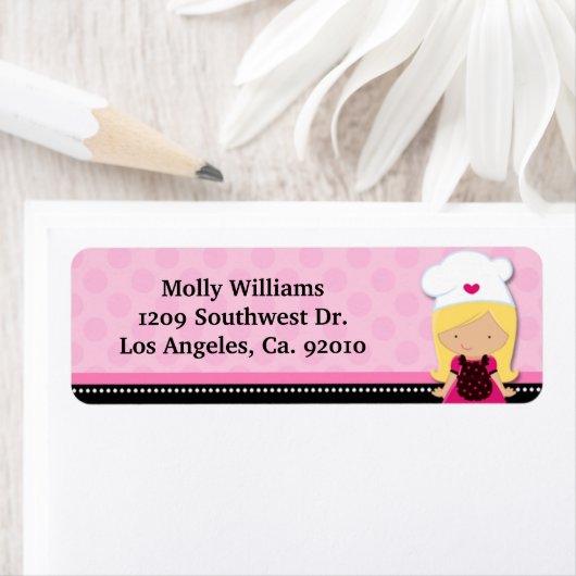 Teruggaveadreslabels van de bakpartij etiket (Insitu)