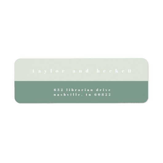 Teruggaveadreslabels van muntkleurblokken etiket (Voorkant)