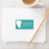Teruggaveadreslabels van Nevada State - Turquoise Etiket (Insitu)