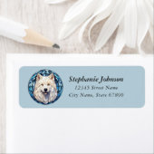 Teruggaveadreslabels van Samoyed Etiket (Insitu)