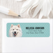 Teruggaveadreslabels van Samoyed Etiket (Insitu)