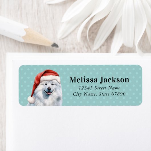 Teruggaveadreslabels van Samoyed Etiket (Insitu)