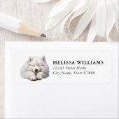 Teruggaveadreslabels van Samoyed Etiket (Insitu)