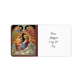 Teruggaveadreslabels van scène van manager etiket