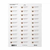 Teruggaveadreslabels voor bijen etiket (Full Sheet)
