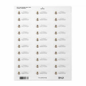 Teruggaveadreslabels voor bijen etiket (Full Sheet)