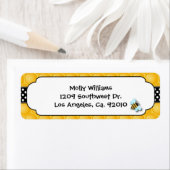 Teruggaveadreslabels voor bijenpartij etiket (Insitu)