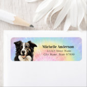 Teruggaveadreslabels voor Border Collie Etiket (Insitu)