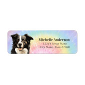 Teruggaveadreslabels voor Border Collie Etiket (Voorkant)