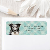 Teruggaveadreslabels voor Border Collie Etiket (Insitu)