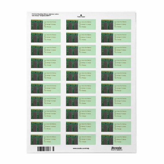 Teruggaveadreslabels voor geïntegreerde printplate etiket (Full Sheet)