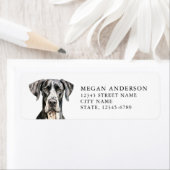 Teruggaveadreslabels voor grote Denen Etiket (Insitu)