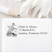 Teruggaveadreslabels voor houtwolven etiket (Insitu)