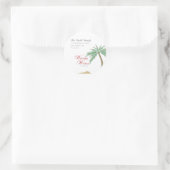 Teruggaveadreslabels voor kerstpalmboom ronde sticker (Tas)