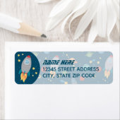 Teruggaveadreslabels voor Outer Space Fun Etiket (Insitu)