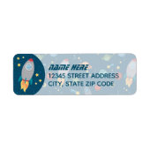 Teruggaveadreslabels voor Outer Space Fun Etiket (Voorkant)