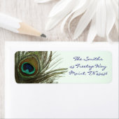 Teruggaveadreslabels voor pauwenveer etiket (Insitu)