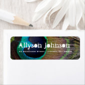 Teruggaveadreslabels voor pauwenveer etiket (Insitu)