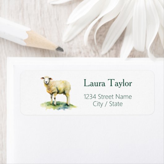 Teruggaveadreslabels voor schapen etiket (Insitu)