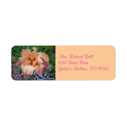 Teruggaveadreslabels voor Sunset Iris Etiket (Voorkant)