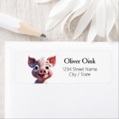 Teruggaveadreslabels voor varkens etiket (Insitu)