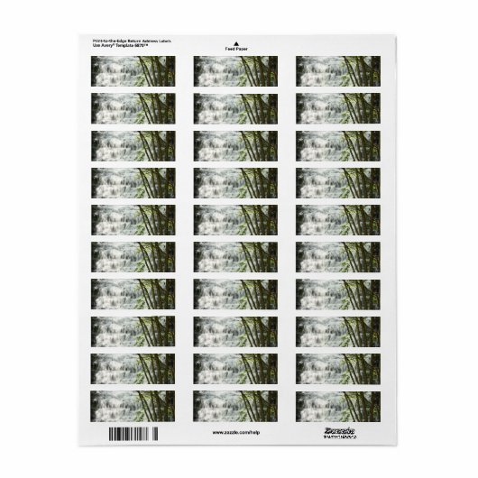 Teruggaveadreslabels voor waterval etiket (Full Sheet)