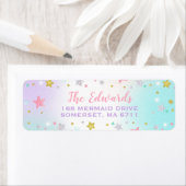 Teruggaveadreslabels voor zeemeerminnen onder de Z Etiket (Insitu)