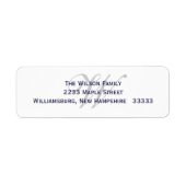 Teruggavelabel monogram etiket (Voorkant)